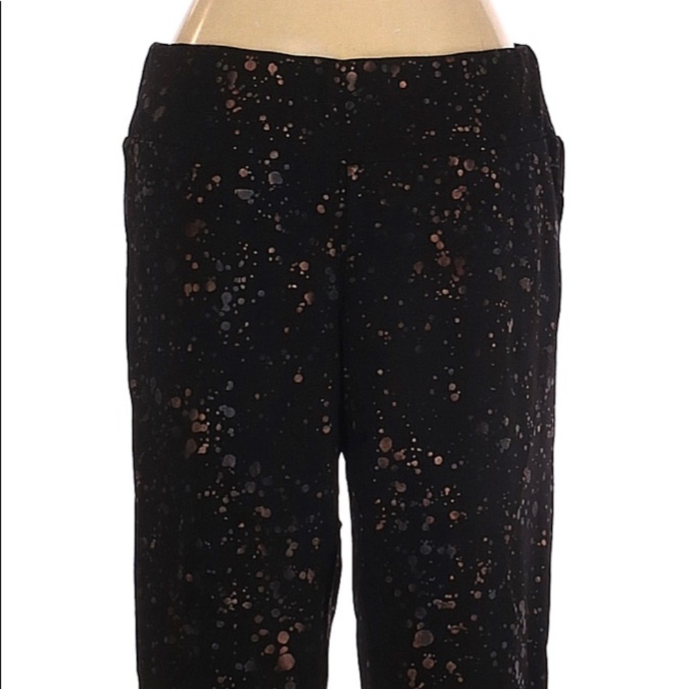 EUC Lena Gabrielle Black with Gold straight Women’s pants size 16.
